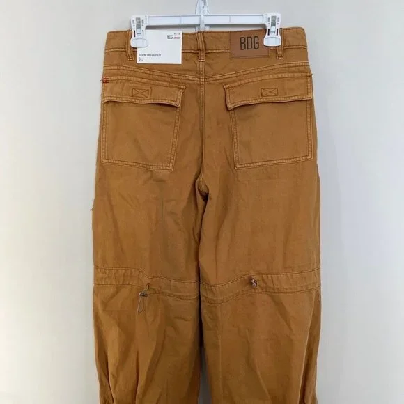 Urban Outfitters BDG Extreme Wide Leg Utility Jean In Mustard - Picture 5 of 8